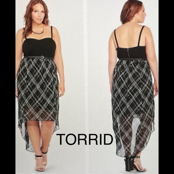 Torrid black and white high low dress NWT - Picture 1 of 12